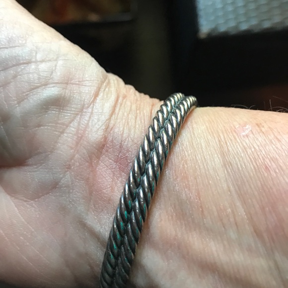 David Yurman Labyrinth  Silver Diamond Bracelet - Picture 4 of 7
